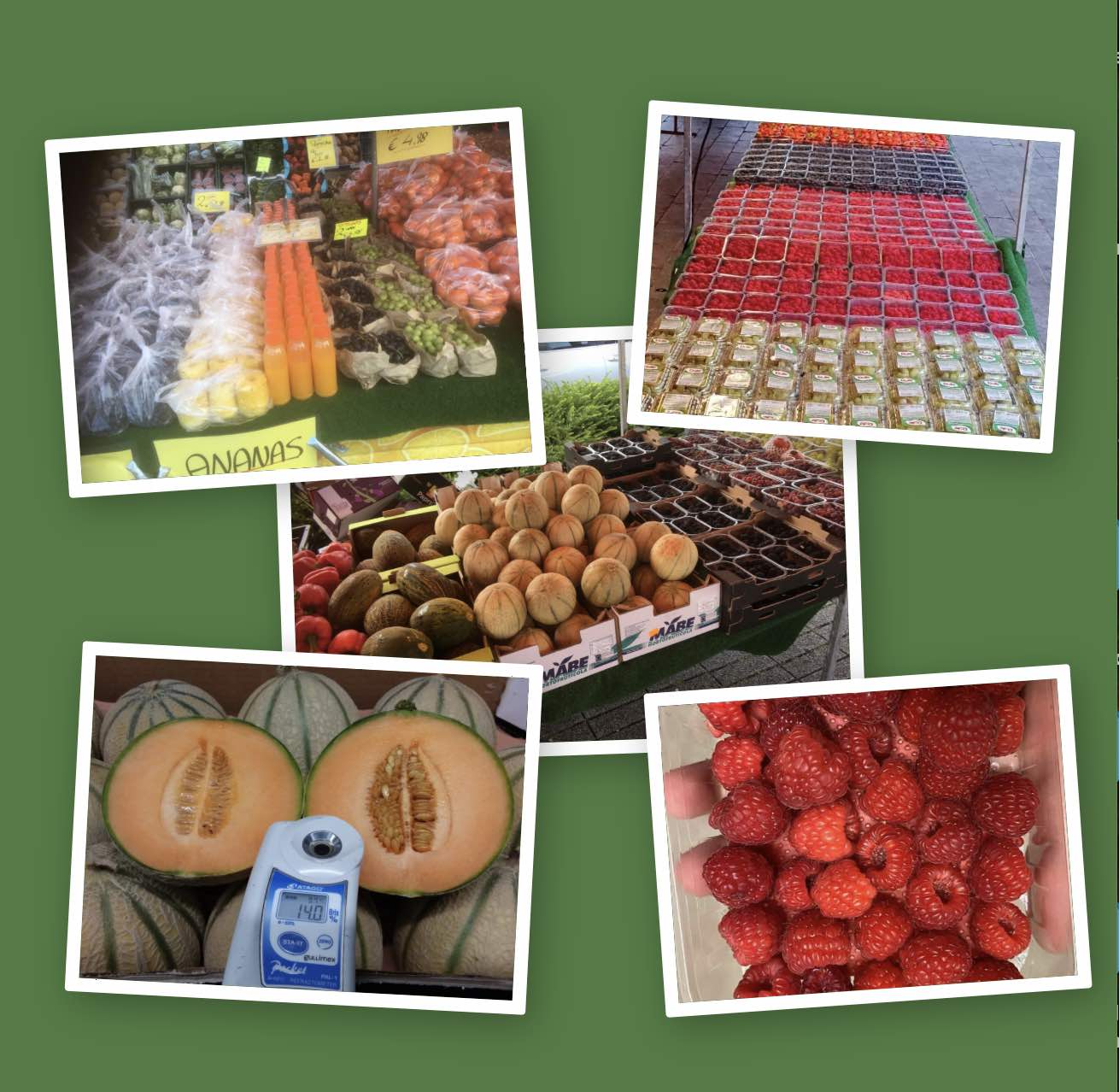 collage van divers fruit